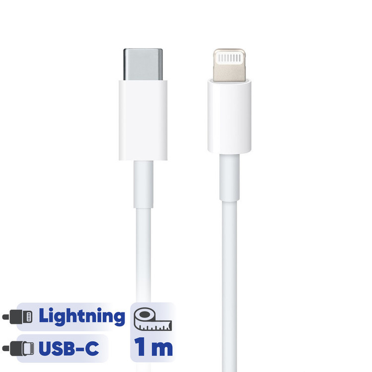 کابل تبدیل USB-C به لایتنینگ اپل طول 1 متر 93 درصد اصلی