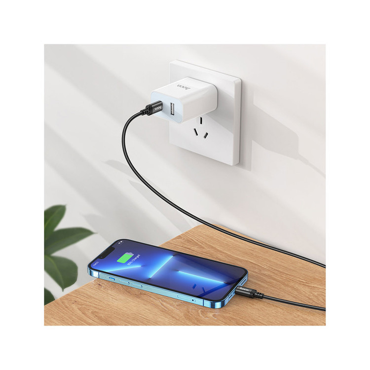 کابل تبدیل USB-C به لایتنینگ هوکو مدل X89 20W طول 1 متر