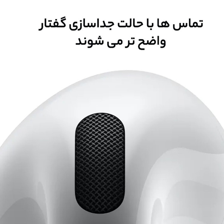 هدفون بلوتوثی مدل AirPods 4 قابلیت نویز کنسلینگ، درگاه شارژ USB Type-C، پشتیبانی از فرمان لمسی، نشانگر LED