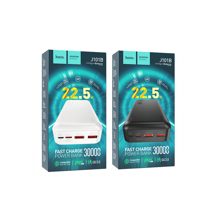 پاوربانک هوکو مدل J101B PD+QC3.0 22.5W ظرفیت 30000 میلی آمپر ساعت