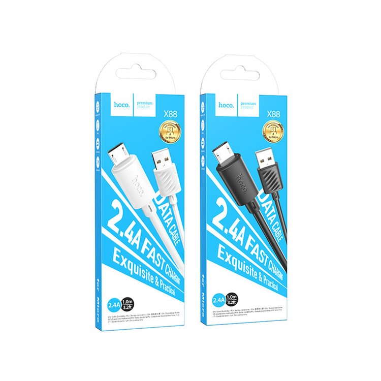 کابل تبدیل USB به MICROUSB هوکو مدل X88 طول 1 متر