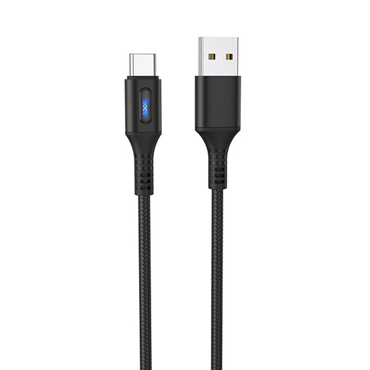 کابل تبدیل USB به USB-C هوکو مدل U-79 طول 1متر با قابلیت قطع خودکار رنگ مشکی
