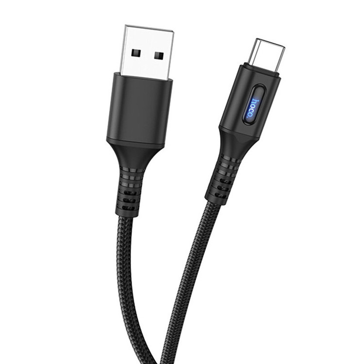 کابل تبدیل USB به USB-C هوکو مدل U-79 طول 1متر با قابلیت قطع خودکار رنگ مشکی