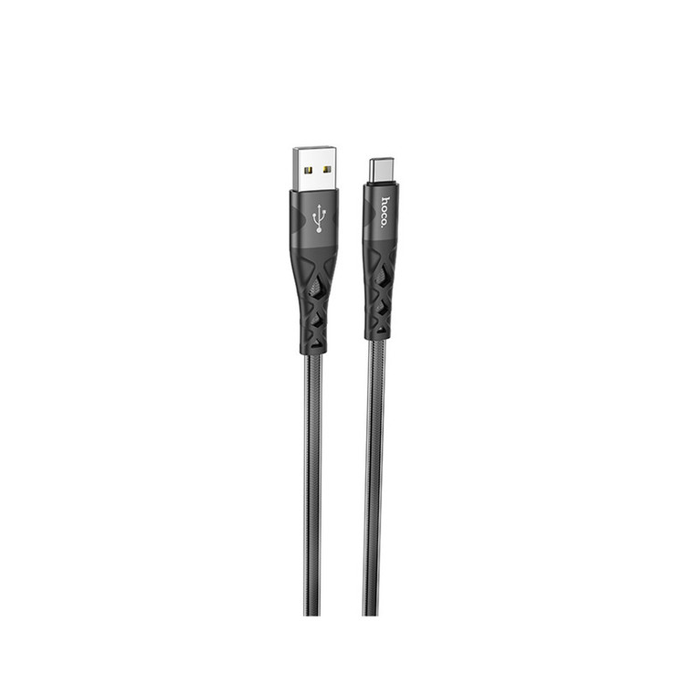 کابل تبدیل USB به USB-C هوکو مدل U105 ANTI TWIST طول1 متر رنگ مشکی