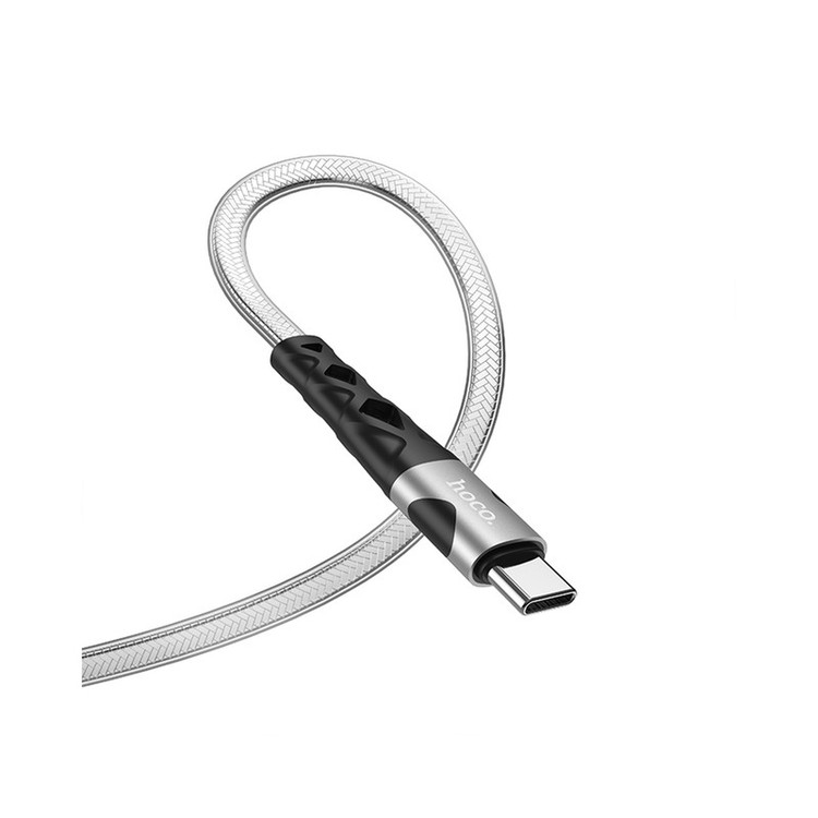 کابل تبدیل USB به USB-C هوکو مدل U105 ANTI TWIST طول1 متر رنگ مشکی