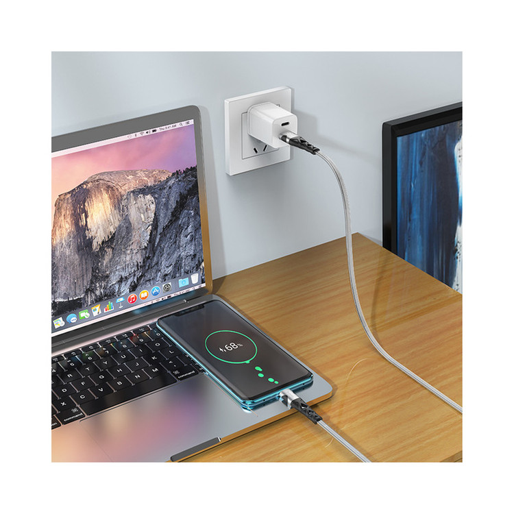 کابل تبدیل USB به USB-C هوکو مدل U105 ANTI TWIST طول1 متر رنگ مشکی