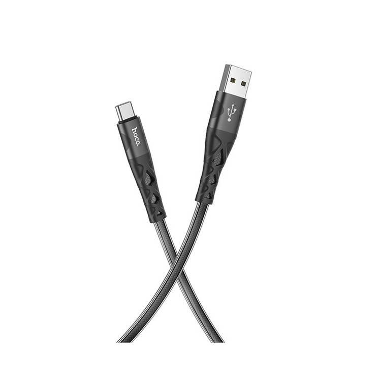 کابل تبدیل USB به USB-C هوکو مدل U105 ANTI TWIST طول1 متر رنگ مشکی