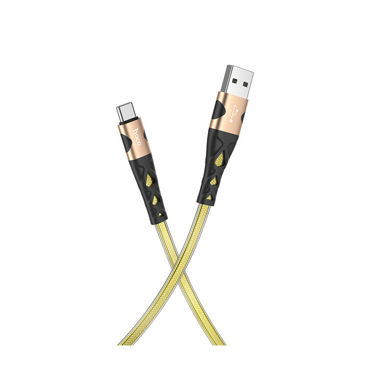 کابل تبدیل USB به USB-C هوکو مدل U105 ANTI TWIST طول1 متر رنگ مشکی
