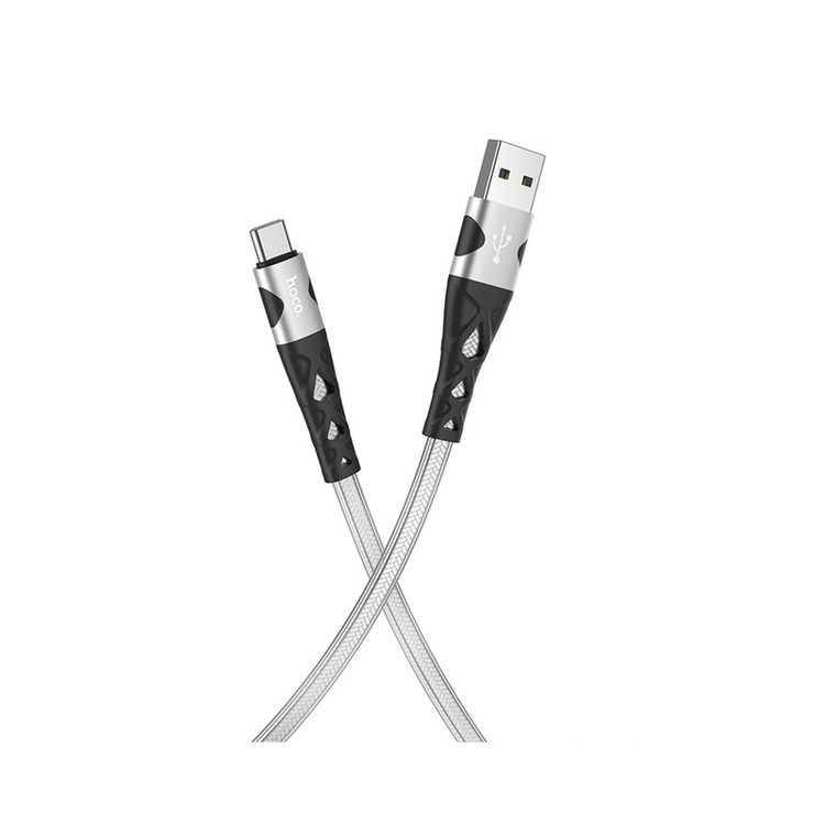 کابل تبدیل USB به USB-C هوکو مدل U105 ANTI TWIST طول1 متر رنگ مشکی