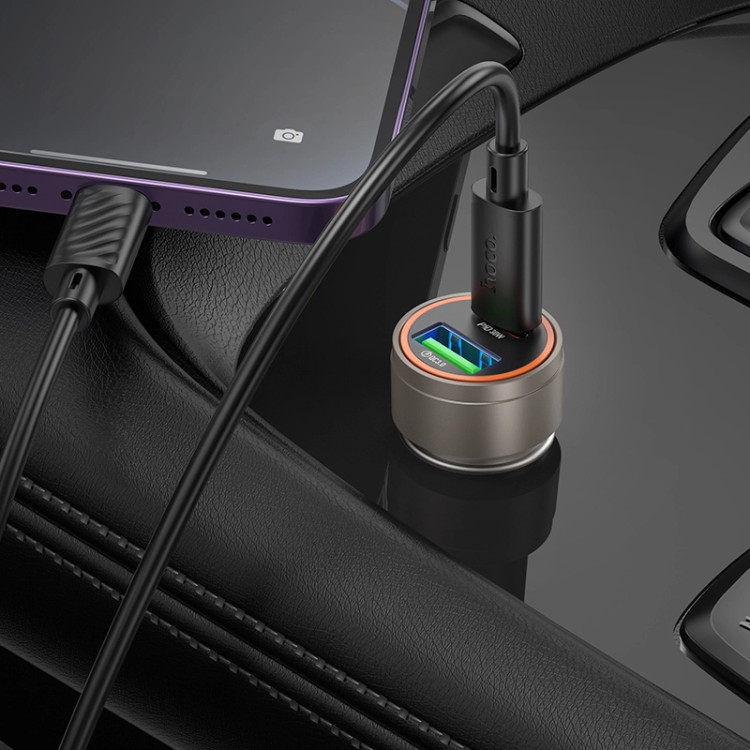 شارژر فندکی هوکو Hoco Z57A Glorious PD30W+QC3.0 car charger