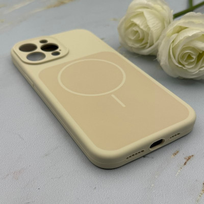 قاب گوشی سیلیکونی اورجینال iPhone 13 pro max طرح آیفون 17 مگ سیف دار Magsafe درجه یک زیربسته محافظ لنزدار